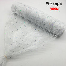 Load image into Gallery viewer, Lace Roll Organza Spool Fabric Ribbon 30*910cm Netting Fabric DIY Wedding Event Party Chair Sash Bow Table Runner Decoration
