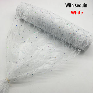Lace Roll Organza Spool Fabric Ribbon 30*910cm Netting Fabric DIY Wedding Event Party Chair Sash Bow Table Runner Decoration