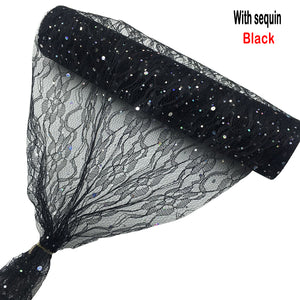 Lace Roll Organza Spool Fabric Ribbon 30*910cm Netting Fabric DIY Wedding Event Party Chair Sash Bow Table Runner Decoration