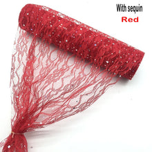 Load image into Gallery viewer, Lace Roll Organza Spool Fabric Ribbon 30*910cm Netting Fabric DIY Wedding Event Party Chair Sash Bow Table Runner Decoration
