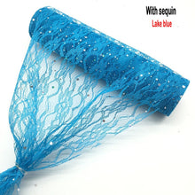 Load image into Gallery viewer, Lace Roll Organza Spool Fabric Ribbon 30*910cm Netting Fabric DIY Wedding Event Party Chair Sash Bow Table Runner Decoration
